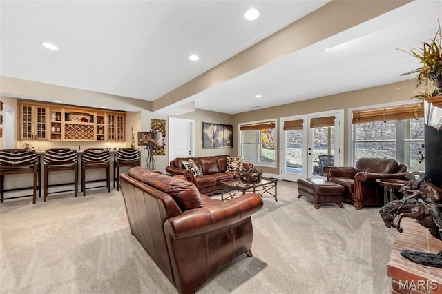 1315 Wildhorse Meadows Dr, Chesterfield, MO 63005 - carpeted living room featuring recessed lighting