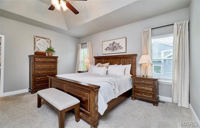 1810 Barclay Bluff Ct, Wentzville, MO 63385 - bedroom featuring light carpet and ceiling fan