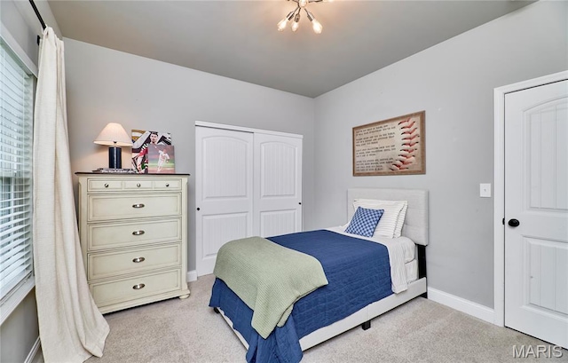1810 Barclay Bluff Ct, Wentzville, MO 63385 - bedroom featuring light colored carpet and a closet