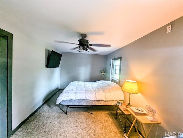 200 N Elm St, Campbell, MO 63933 - bedroom with carpet, baseboards, and ceiling fan
