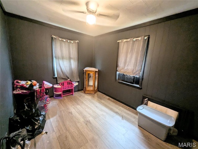 200 N Elm St, Campbell, MO 63933 - recreation room featuring wood finished floors and ceiling fan