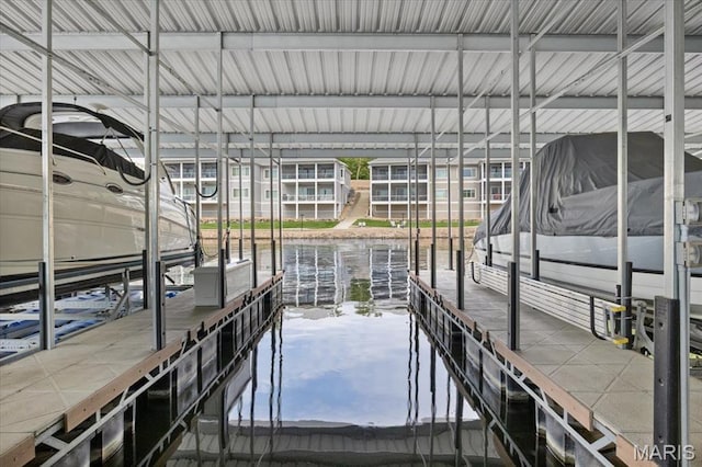 18051 Blue Anchor Dr Unit 533, Gravois Mills, MO 65037 - dock area with a water view and boat lift