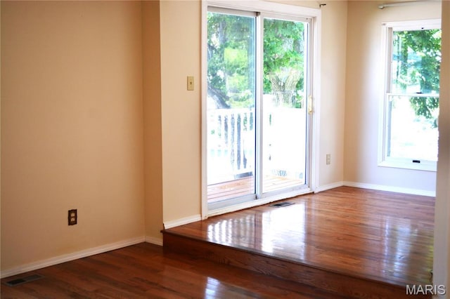 2224 Clayville Ct, Chesterfield, MO 63017 - spare room featuring wood finished floors and baseboards