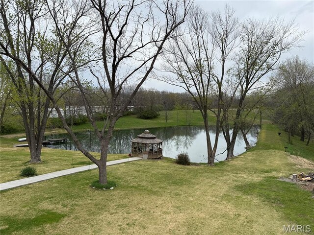 480 N Lindsey Rd, Winfield, MO 63389 - water view featuring a gazebo