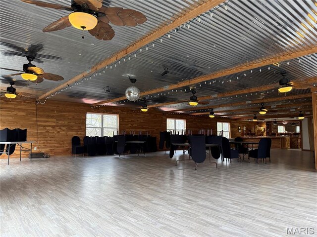 480 N Lindsey Rd, Winfield, MO 63389 - misc room featuring wood finished floors and wood walls
