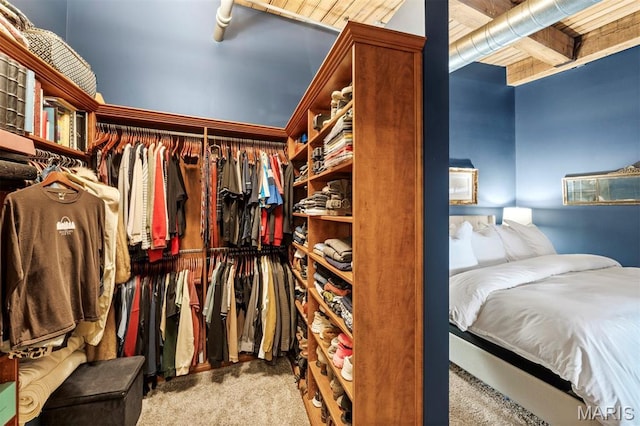 901 Washington Ave Unit 702, Saint Louis, MO 63101 - spacious closet featuring carpet floors and beam ceiling