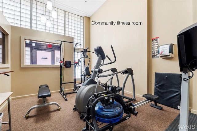 901 Washington Ave Unit 702, Saint Louis, MO 63101 - exercise area featuring baseboards