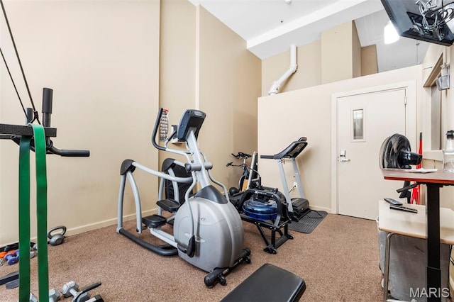 901 Washington Ave Unit 702, Saint Louis, MO 63101 - workout room with carpet flooring and baseboards