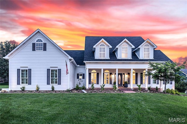 776 Hillenkamp Dr, Weldon Spring, MO 63304 - view of front facade with a porch, a front lawn, and roof with shingles