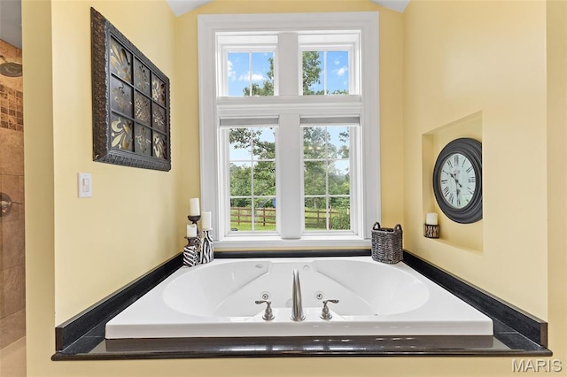 2004 Possum Hollow Rd, Farmington, MO 63640 - bathroom featuring healthy amount of natural light and a tub with jets