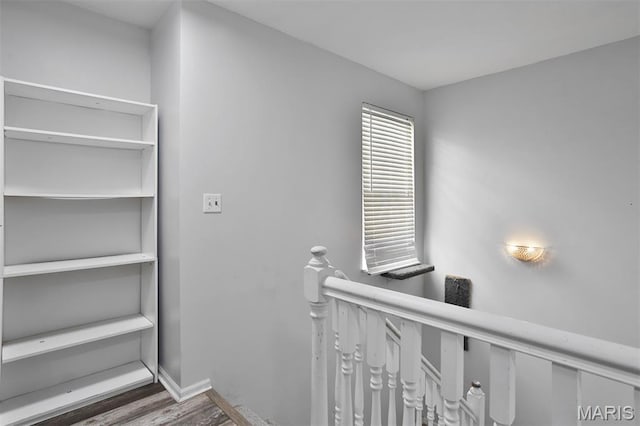 505 Lias Way, Wentzville, MO 63385 - stairs featuring wood finished floors and baseboards
