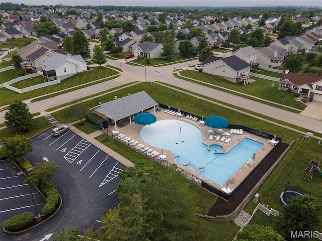 505 Lias Way, Wentzville, MO 63385 - aerial view of residential area featuring a pool area