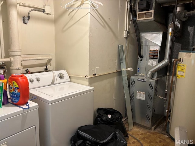 16 Rusty Wil Dr, Belleville, IL 62220 - washroom featuring independent washer and dryer and gas water heater