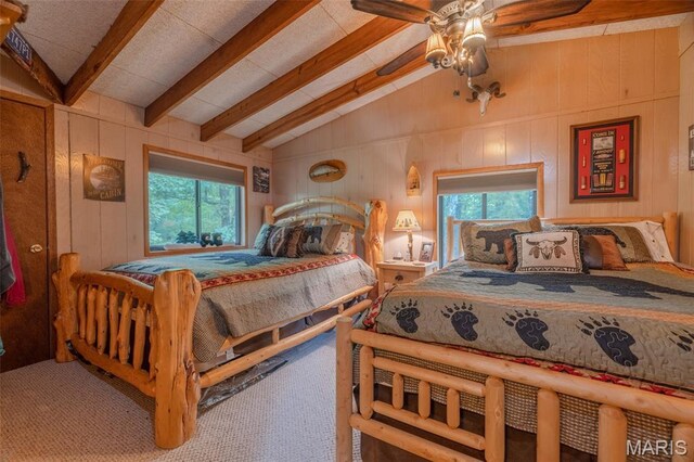 483 Hummingbird View Dr, Innsbrook, MO 63390 - bedroom featuring multiple windows, carpet, and ceiling fan