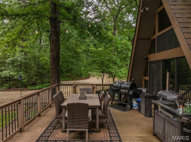 483 Hummingbird View Dr, Innsbrook, MO 63390 - deck featuring outdoor dining space and area for grilling