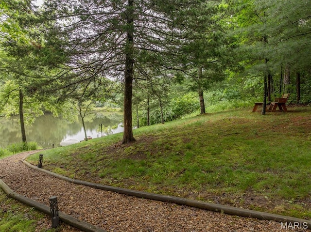 483 Hummingbird View Dr, Innsbrook, MO 63390 - view of yard with a water view
