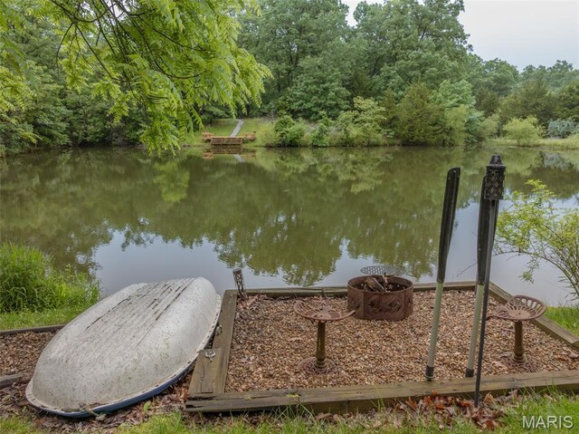 483 Hummingbird View Dr, Innsbrook, MO 63390 - dock with a water view