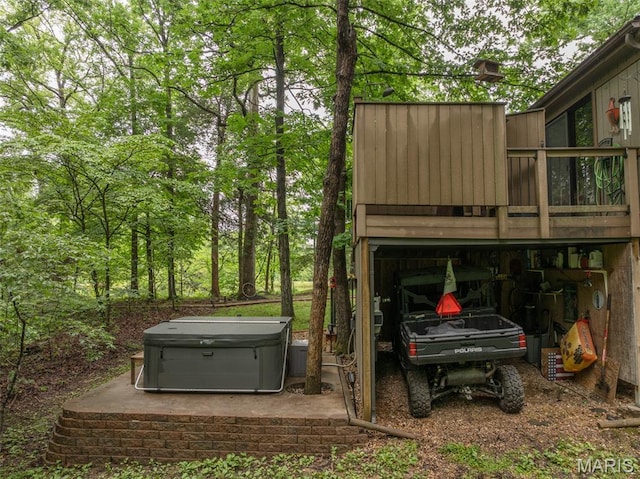 483 Hummingbird View Dr, Innsbrook, MO 63390 - view of yard with a hot tub