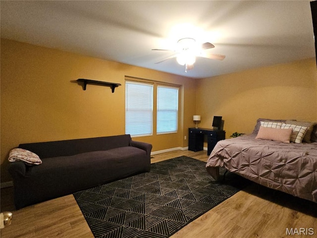 1751 Briarmanor Dr, Lake St Louis, MO 63367 - bedroom featuring wood finished floors and a ceiling fan