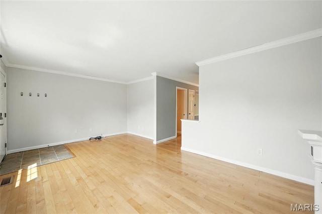 811 Wendevy Ct, Ballwin, MO 63011 - empty room featuring light wood-type flooring and ornamental molding