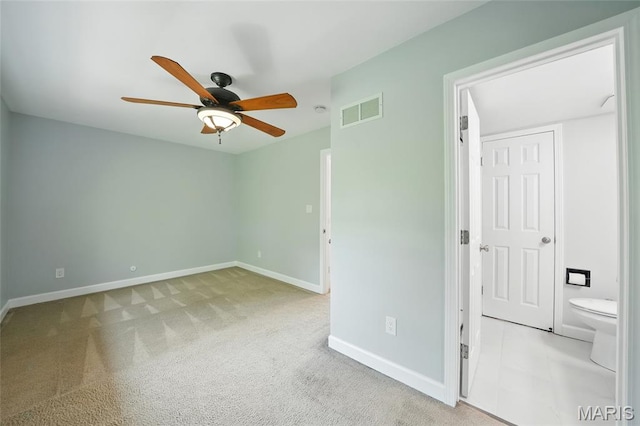811 Wendevy Ct, Ballwin, MO 63011 - unfurnished bedroom with carpet and ceiling fan