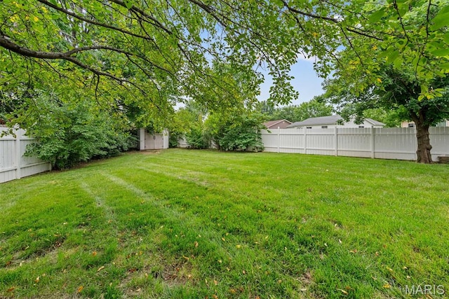 1203 Summerwood Dr, Saint Peters, MO 63376 - fenced backyard featuring a shed