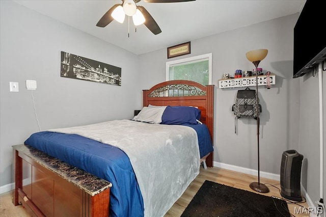 135 Anabel Ave, Saint Louis, MO 63135 - bedroom with light wood finished floors, baseboards, and a ceiling fan