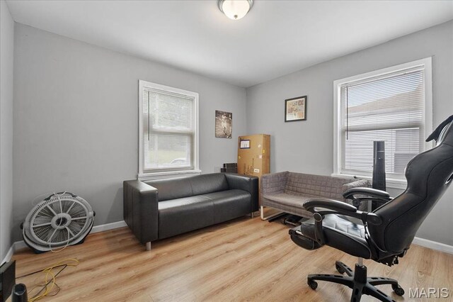 135 Anabel Ave, Saint Louis, MO 63135 - home office with baseboards and wood finished floors