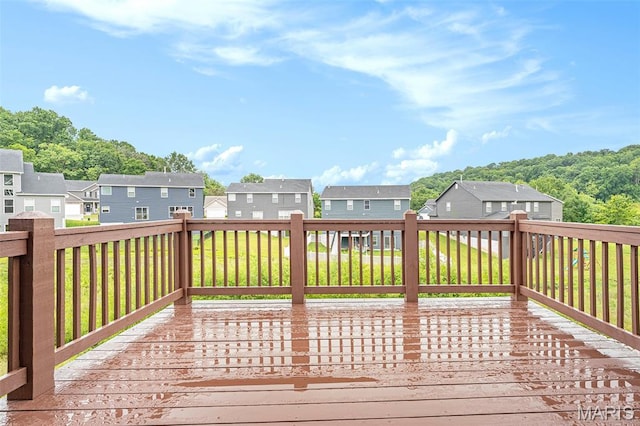 685 Fox Creek Dr, Fenton, MO 63026 - wooden deck with a residential view