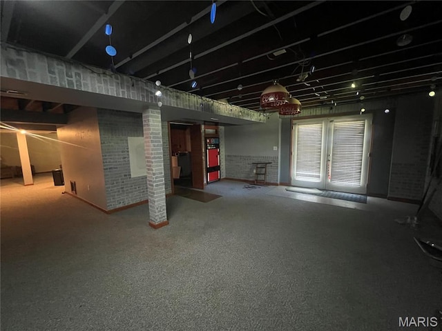 32 Bobwhite Ln, Troy, MO 63379 - basement with brick wall