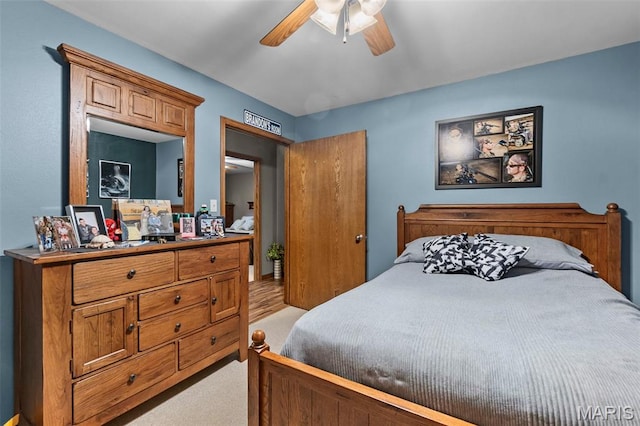 277 Althaea Ln, Jackson, MO 63755 - bedroom with light colored carpet and ceiling fan
