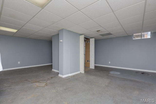 11256 Liberty Landing Dr, Florissant, MO 63033 - basement featuring a drop ceiling and baseboards