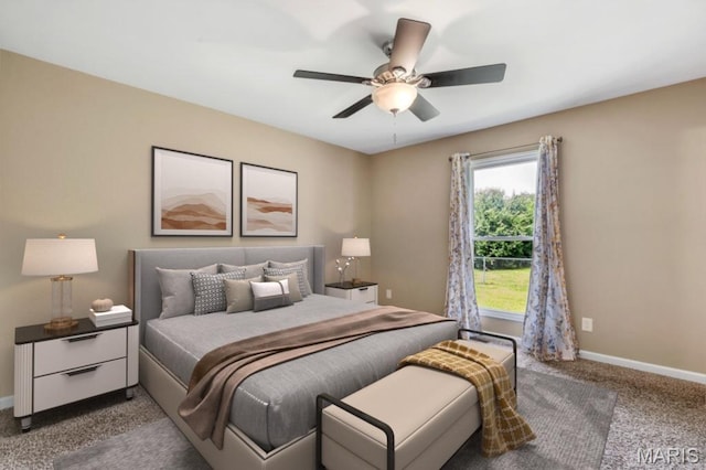 3100 Tally Ho Dr, Saint Charles, MO 63301 - carpeted bedroom with baseboards and a ceiling fan