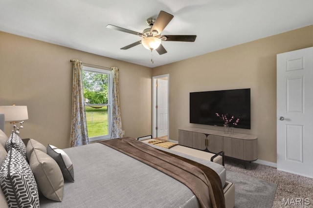 3100 Tally Ho Dr, Saint Charles, MO 63301 - carpeted bedroom with ceiling fan and baseboards