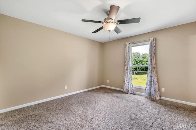 3100 Tally Ho Dr, Saint Charles, MO 63301 - carpeted empty room featuring ceiling fan and baseboards