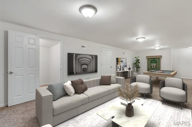 3100 Tally Ho Dr, Saint Charles, MO 63301 - carpeted living room featuring pool table