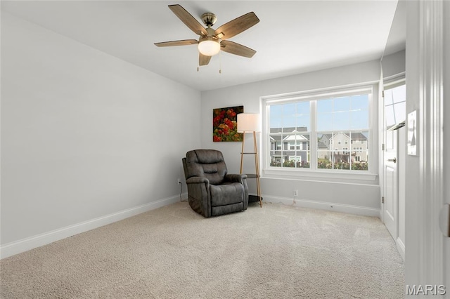 145 Royal Inverness Pkwy, Dardenne Prairie, MO 63368 - sitting room with plenty of natural light, a ceiling fan, and carpet floors
