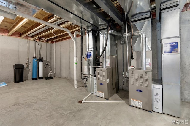 145 Royal Inverness Pkwy, Dardenne Prairie, MO 63368 - unfinished basement featuring heating unit and drainage system