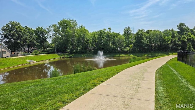 145 Royal Inverness Pkwy, Dardenne Prairie, MO 63368 - view of home's community with a water view and a yard
