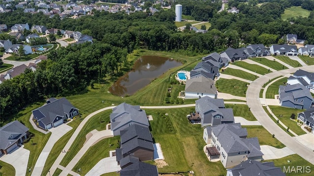 145 Royal Inverness Pkwy, Dardenne Prairie, MO 63368 - aerial view of property's location with nearby suburban area and a large body of water