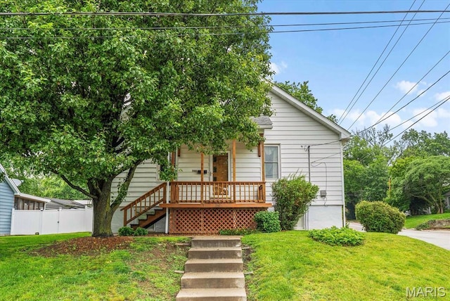 542 S Main St, Waterloo, IL 62298 - view of front of property with a porch and stairs