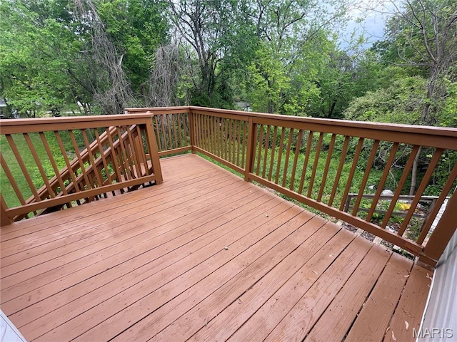 6155 Emerald Ave, Saint Louis, MO 63135 - view of wooden deck