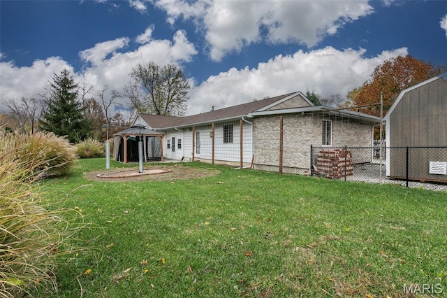 5736 Old Keebler Rd, Collinsville, IL 62234 - back of property featuring a gazebo