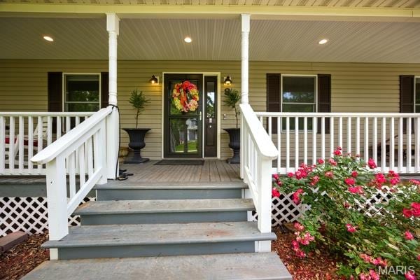 9 Sun Trail, Rise Trail, MO 63050 - view of exterior entry featuring covered porch