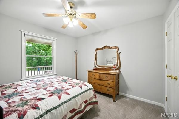 9 Sun Trail, Rise Trail, MO 63050 - bedroom with light colored carpet and ceiling fan
