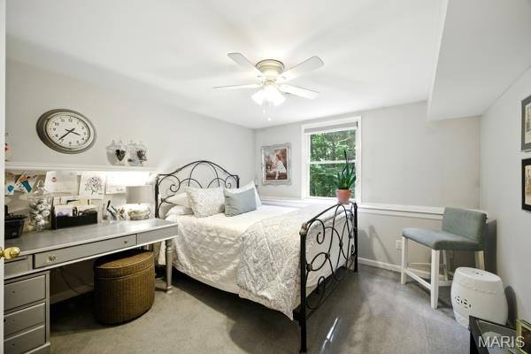 9 Sun Trail, Rise Trail, MO 63050 - bedroom with an office area and a ceiling fan