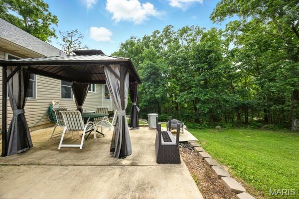 9 Sun Trail, Rise Trail, MO 63050 - view of patio / terrace featuring a gazebo and outdoor dining area
