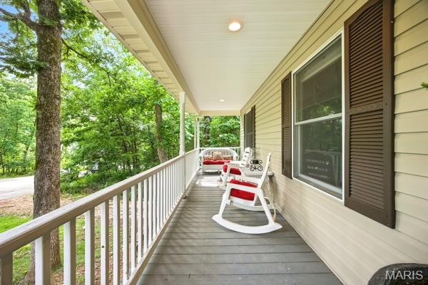 9 Sun Trail, Rise Trail, MO 63050 - view of wooden porch