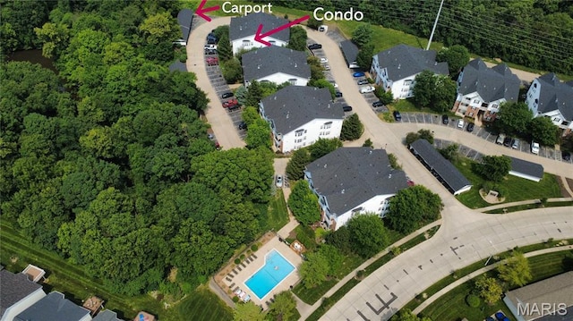 440 Benton Dr Unit L, Saint Peters, MO 63376 - view of property location featuring nearby suburban area and a pool area