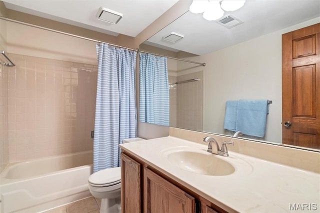 1308 Holgate Dr Unit G5, Ballwin, MO 63021 - full bath with vanity, shower / tub combo with curtain, and tile patterned floors